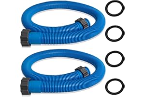 OWNWHIM 29060E Pool Hoses for Above Ground Pools-1.5" Diameter 59" Long Pool Pump Hose Replacement for In tex Pool Accessory Hose, Fit for 1,500 Higher GPH Filter Pumps Saltwater Systems Sand Filters, 2 Pack