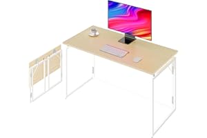 Alawooder Folding Desk - 31.5" Wood Top Foldable Desk for Small Spaces | No Assembly Required Compact Table for Home Office, 