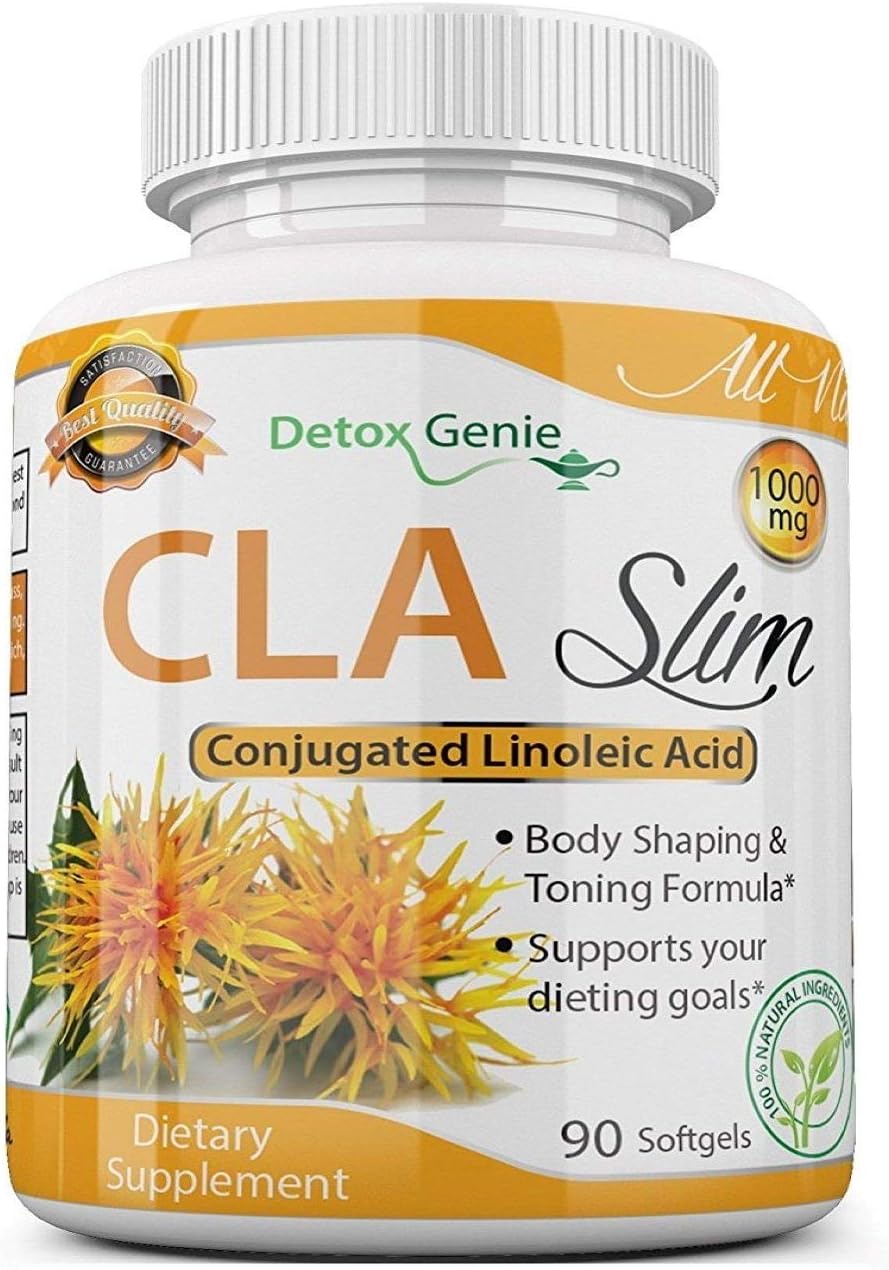 CLA Safflower Oil Conjugated Linoleic Acid Non Stimulant Fat Burner & Ab Muscle Toner 3000mg Daily Dose 90 1000mg Softgels Pills Weight and Inch Loss Management Supplement for Men and Women