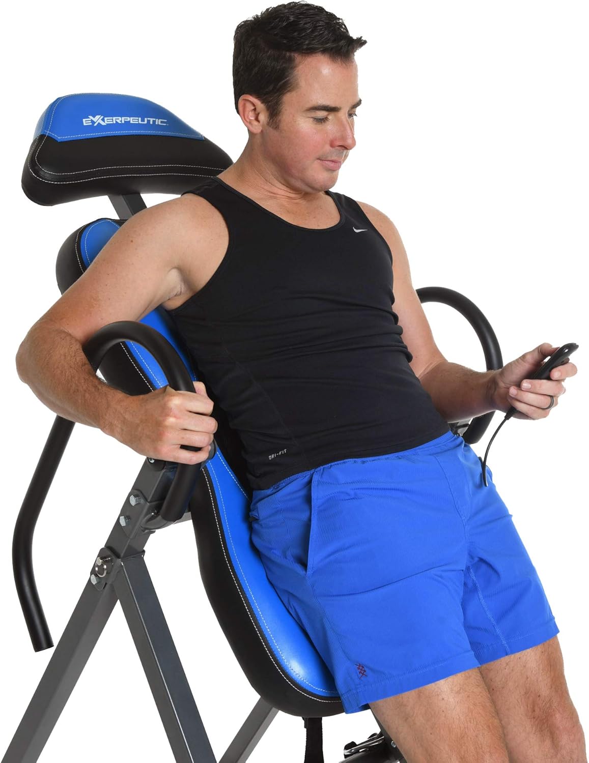 Exerpeutic Inversion Table UL Certified with Heat and Massage Therapy, Blue : Sports & Outdoors