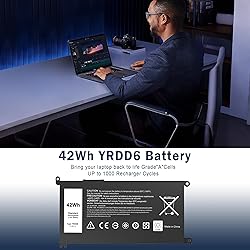 COWOOGMZ 42Wh YRDD6 Battery Replacement for Dell I