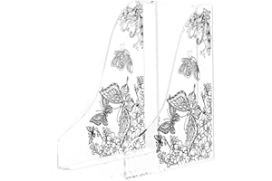 PETTYELF Shower Splash Guard 2pcs, Acrylic Splash Guards for Bathtub Shower Waterproof Self-Adhesive Large Corner Guards Water Stopper Barrier for Washing Basin Tubs Kitchen Sinks (Butterfly Pattern)