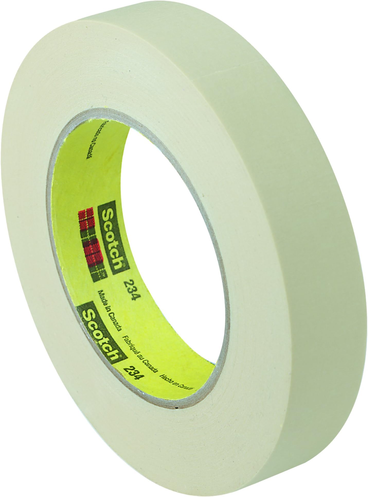 3M General Purpose Masking Tape 234, Tan, 36 mm x 55 m, 5.9 mil, 24 per case