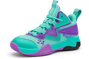 Huogra Boys Basketball Shoes Kids Basketball Sneakers Breathable Tennis Shoes for Boys Girls