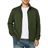 Men's Fleece Jacket Casual Zip up Lightweight Sweatshirts Athletic Outdoor Sweater Jackets with Pockets