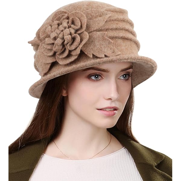Vintage Wool Cloche Hat Winter 1920s Floral Accent Crushable Packable 81Xtduz-4zL._AC_UY1000_.jpg main image 4