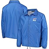 Men's Royal Buffalo Bills Coaches Classic Raglan Full-Snap Windbreaker Jacket