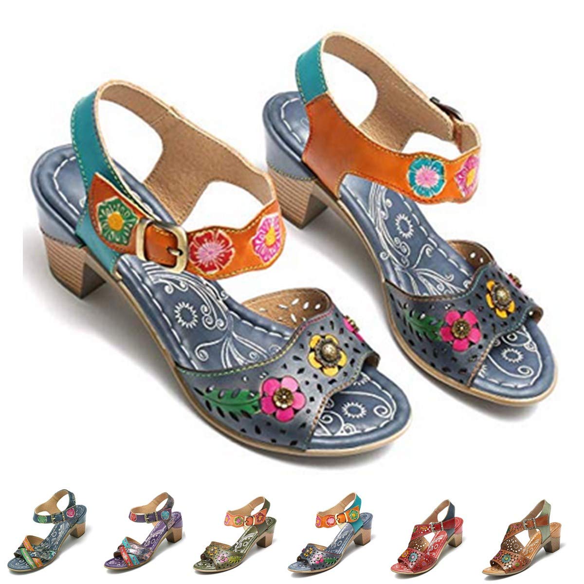 Chaussures de Ville Été Nu Pieds à Talons Hauts Confortable Bride