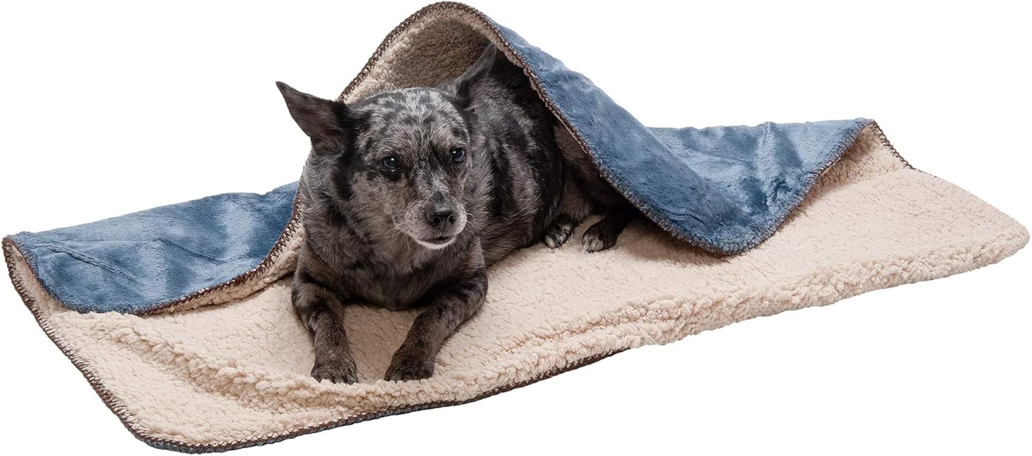 Furhaven Pet Dog Bed Heating Pad - ThermaNAP Quilted Faux Fur Insulated Thermal Self-Warming Pet Bed Pad for Dogs and Cats, Black, Small : Pet Supplies
