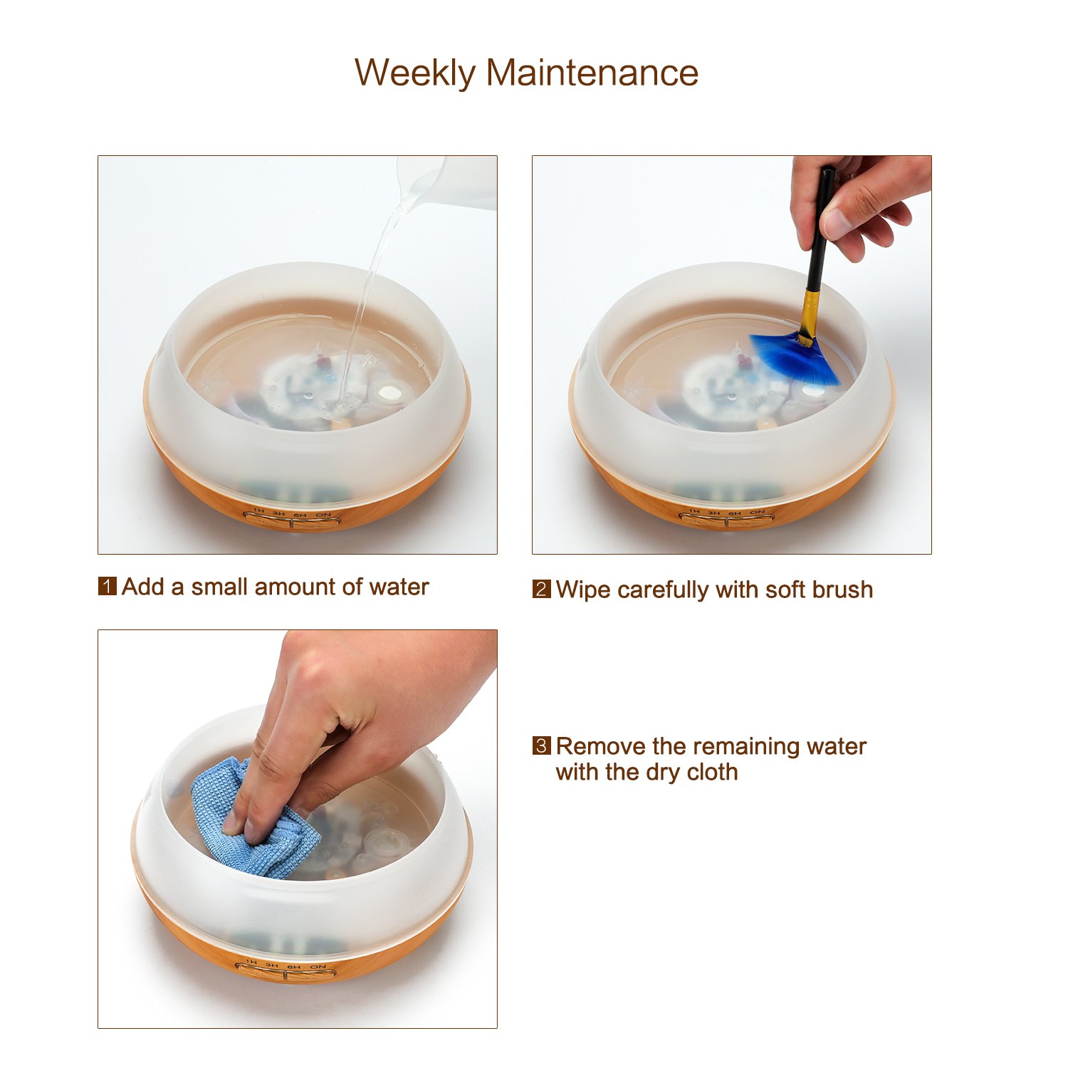 OMOTON Aroma Diffuser, 400ML Essential Oil Diffuser for Aromatherapy, Ultrasonic Cool Mist Humidifier with 14 Color LED Lights, Fragrance For Home Office, Bedroom, Bathroom, Yoga, Spa (2017 Version)