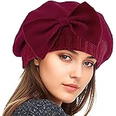 Century Star Lady French Beret Hats for Women Chic Wool Beret for Adults Fashionable Winter Warm Cap Beanie Hats