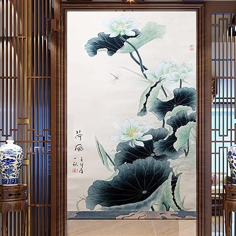 Amazon のれん 暖簾 掛けカーテン 半間 仕切り 中国風 山水柄 イラスト 綺麗 オシャレ 柔らかい 見えにくい 省エネ 部屋用 店舗用 キッチン 玄関 脱衣所 居酒屋 水洗い つっぱり棒 遮音 防寒 断熱 四節通用 のれん オンライン通販