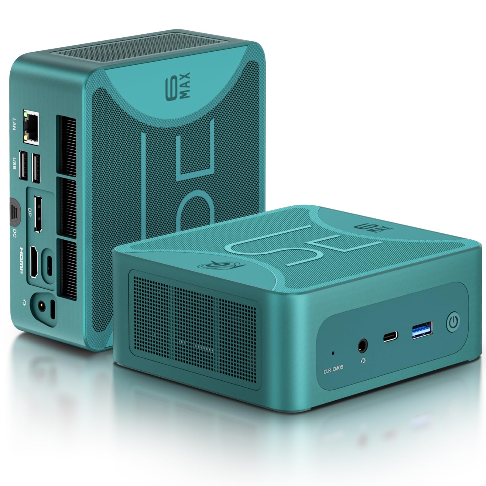 Beelink SER6 Max Mini PC, AMD Ryzen 7 7735HS (8C/16T, Up to 4.75GHz), 32G DDR5 1TB PCIe4.0 SSD, Radeon 680M Mini Gaming PC Supports 4K@144Hz Quad Output/HDMI2.1/USB-C/Dual USB4/WiFi6/BT5.2/2.5Gbps Lan