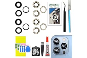 2 Sets LEAFE for iPhone 13 Pro and iPhone 13 Pro Max Camera Lens Replacement, OEM Original Camera Glass Lens with Pre-Installed Adhesive+Repair Tools