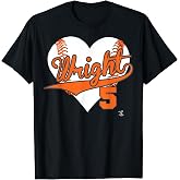 David Wright Baseball Heart T-Shirt - Apparel T-Shirt