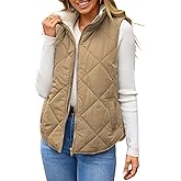 Dokotoo Womens 2025 Fall Vests Sleeveless Fleece Jacket Zip Up Pockets Warm Coat Winter Clothing