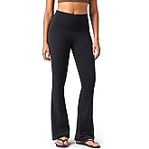 Colorfulkoala No Front Seam Flare Leggings Dreamlux High-Waisted Workout Yoga Pants for Women 27.5"/ 29.5"/ 31.5" Inseam