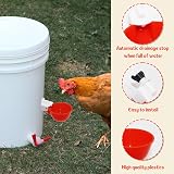 GLGHMH 6pcs Automatic Chicken Waterer Cups Dispenser Poultry Drinker DIY Kit view 5