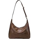 JOLLQUE Crossbody Bags for Women, Soft Foldable Vegan Leather Shoulder Handbag, Autumn Winter Slouchy Handbag Purses