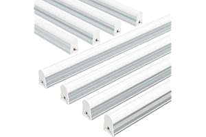 Ensenior 8-Pack T5 LED Shop Lights, 4FT 2000LM 6500K Super Bright White Integrated Single Fixture, 20W Linkable Utility Commercial Lighting for Gym/Garage/Ceiling/Under Cabinet, Plug & Play