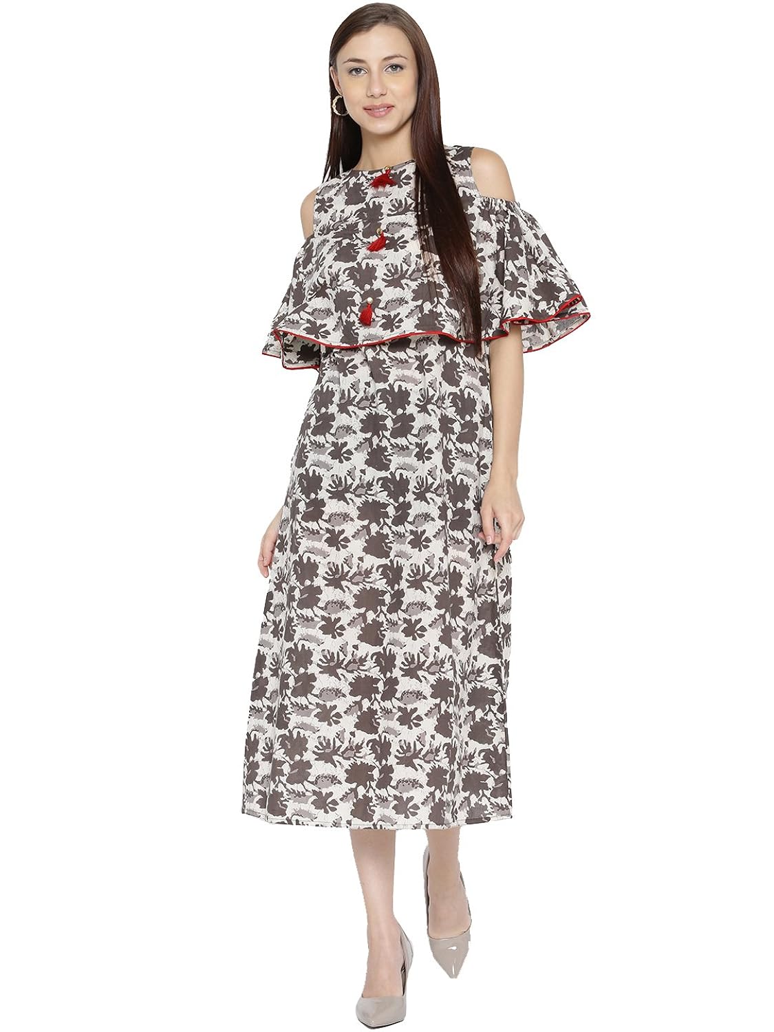 desi fusion women's straight fit cotton dress