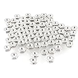 70 Pcs Silver Tone Metal M2 Hex Screw Nut Fastener Tool