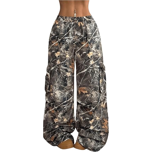 PEAINJ Camo Cargo Pants for Men Women Baggy Jeans Y2k
