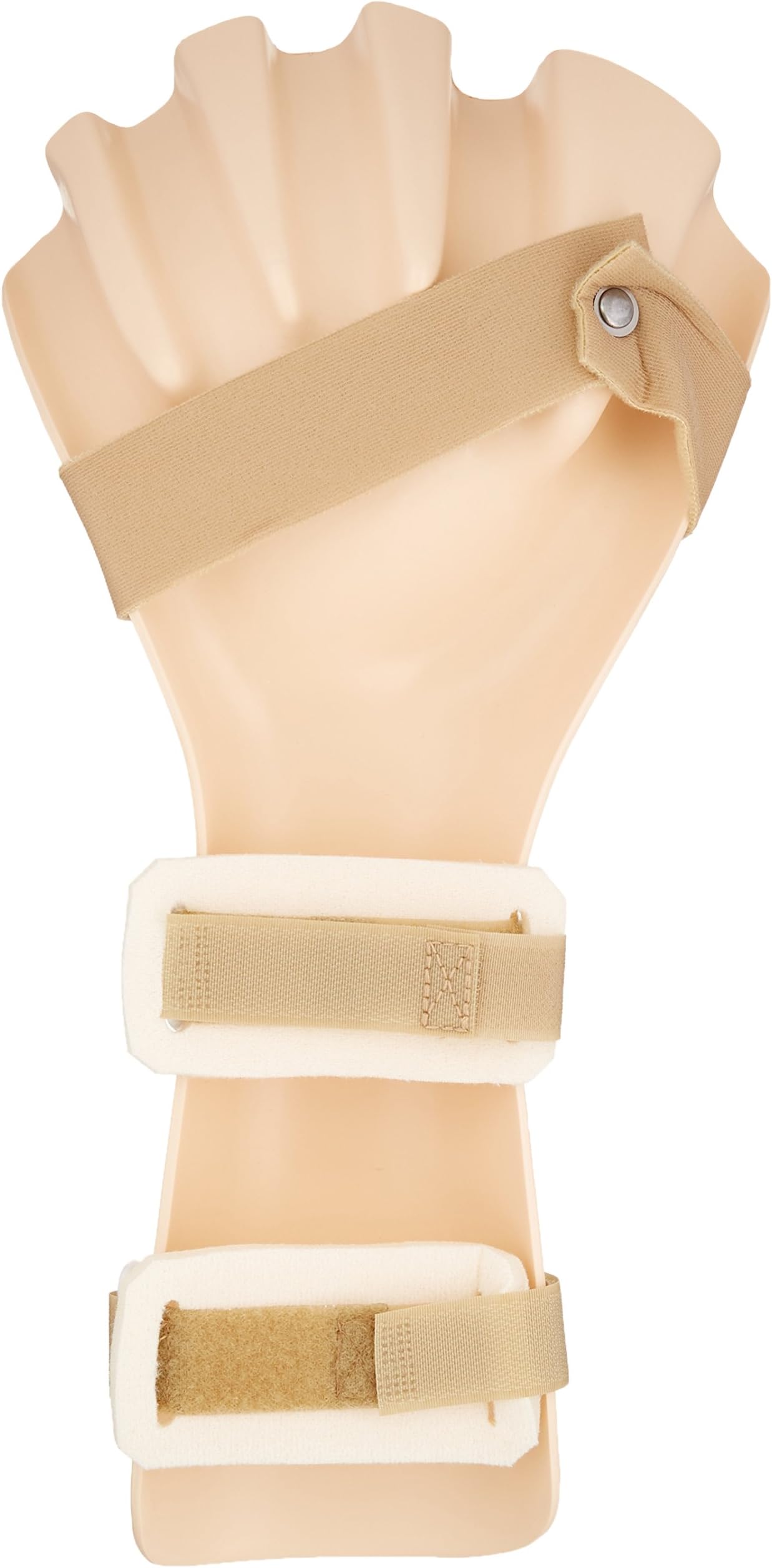 Rolyan Preformed Anti-Spasticity Ball Splint, Brace and Immobilizer for Hands, Wrist, Arm, Durable and Prolonged Wear Splint for Recovery and Rehabilitation, Left, Large, Beige