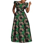 LONLISCO African Dresses for Women Slim Sexy Skirt African Print for Daily Party