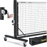 TYRSEN Pro 22ft Pickleball Net with Hand Crank Tension System, Anti-Sag, Tournament Size, Heavy-Duty Frame for Indoor/Outdoor Courts, Lockable Wheels, Easy Setup, Includes Carry Bag