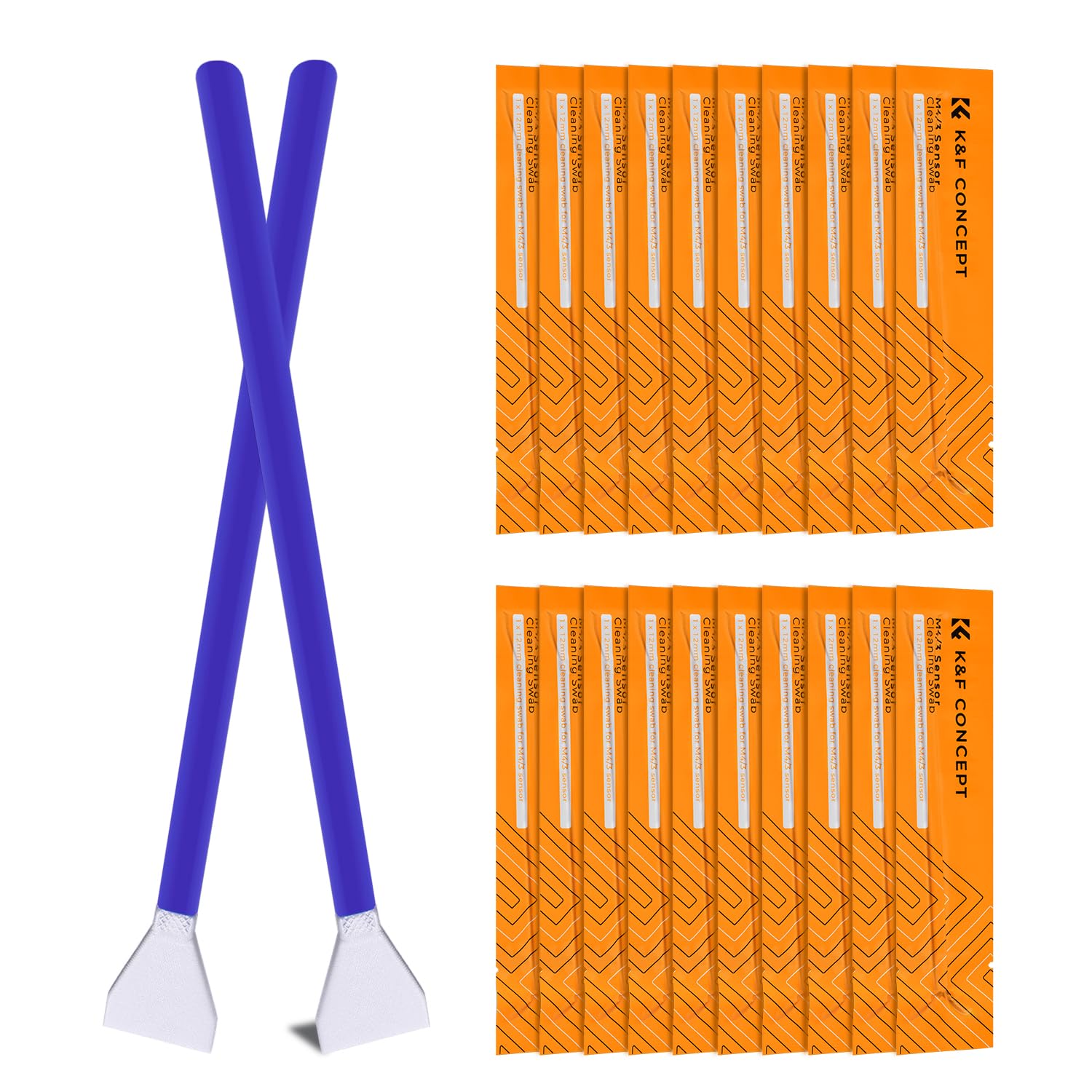 K&F CONCEPT Micro Four Thirds 4/3 Sensor Cleaning Swabs, 10pcs 12mm Professional Camera Cleaning Kit Camera Sensor Cleaning Swab Compatible for DSLR Cameras