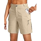 Viodia Women's 7" Hiking Cargo Shorts with Pockets Quick Dry Lightweight Shorts for Women Golf Casual Summer Shorts