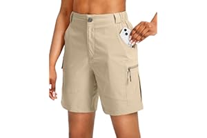 Viodia Women's 7" Hiking Cargo Shorts with Pockets Quick Dry Lightweight Shorts for Women Golf Casual Summer Shorts
