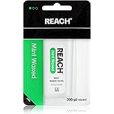 Reach Waxed Dental Floss | Effective Plaque Removal, Extra Wide Cleaning Surface | Shred Resistance & Tension, Slides Smoothl