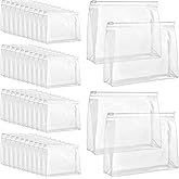 SynHHergyx 50 Pcs Travel Toiletry Organizer Mini Clear Makeup Bag Small PVC Waterproof Makeup Bag Pouches Plastic Cosmetic Organizer Bag with Zipper for Women Men Travel (7.9'', Transparent)