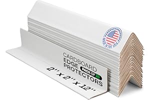 IDL Packaging 2” x 2” x 12” Cardboard Edge Protector (Pack of 20) - Corner Protectors for Shipping, Storage, & Moving – Reinforced Corner Guard Protection for Pallets, Wall Corners, & Furniture