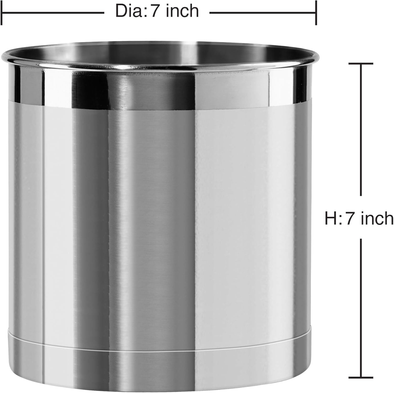 Oggi Jumbo Stainless Steel Utensil Holder: Kitchen & Dining