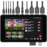 YoloLiv YoloBox Pro, All-in-one Portable Multi-Cam Live Streaming Switcher | 8'' LCD display, 3x HDMI inputs, 1080p60,Switcher Monitor Encoder Recorder, for Facebook, YouTube, Instagram, Tiktok, RTMPS