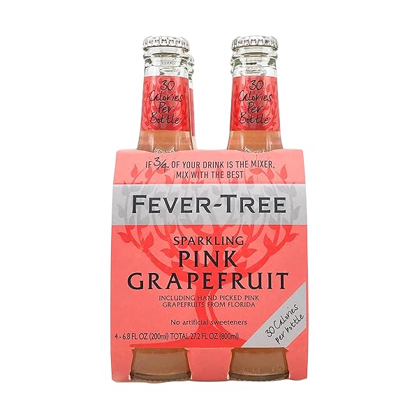 FEVER-TREE SPARKLING PINK GRAPEFRUIT MIXER, 6.8 FL OZ (PACK OF 4)