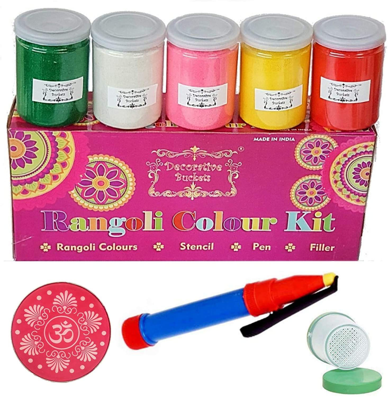 Decorative Buckets :RANGOLI | Rangoli COLORS KIT