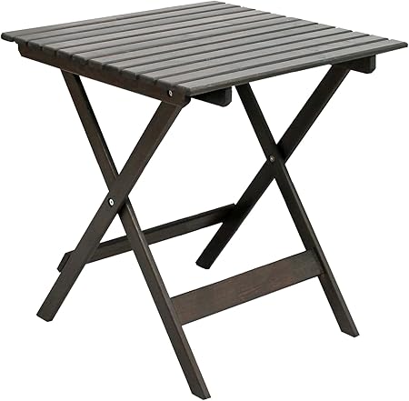Ambientehome 90477 Gartentisch Bistrotisch Esstisch Klapptisch Klappbar Holztisch Massivholz Lotta Taupe Grau Braun Ca 65x65 Cm Amazon De Garten