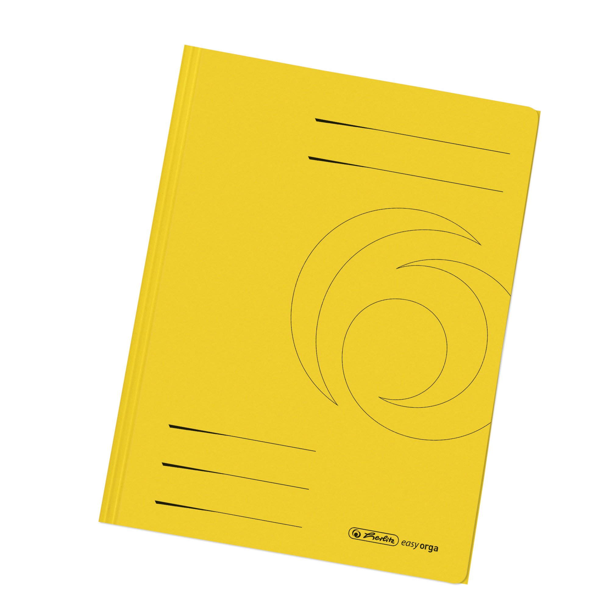 Herlitz A4 Recycled Intense Colour 3-Flap File - Yellow (10 Pieces)