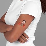 Beanprint Custom Face Name Temporary Tattoos - Heart Design 7842 (24 Pack) view 5