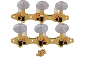 YIBUY GUITAR TUNING PEGS Yibuy Golden Classical Guitar Tuning Pegs Machine Heads Guitar Tuners w/ 8pcs Screws
