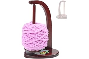 BFAZKXY Magnetic Yarn Holder for Crocheting and Knitting, Love Wooden Yarn Ball Holder Spinner for Crochet Gifts for Crochet Knitting Lovers