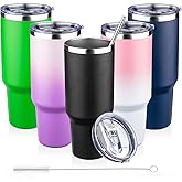 FristChoice 40 oz Tumbler with Lids and Straws Double Wall Vacuum Insulated Tumbler Cup,Stainless Steel Leak-proof Thermal Tumbler Powder Coated Travel Coffee Mug for Cold and Hot Drinks,Black