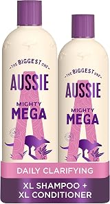 Aussie Mega Shampoo and Conditioner Set 675ml + 470ml Vegan Silicone Free