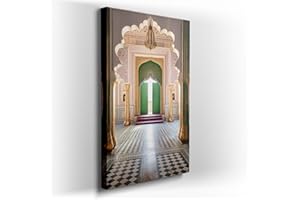 Canvas for Living room. A Gateway to Opulence: Unveiling the Majestic Grandeur of a Palace Corridor, 27 x 18 inch Canvas Wall