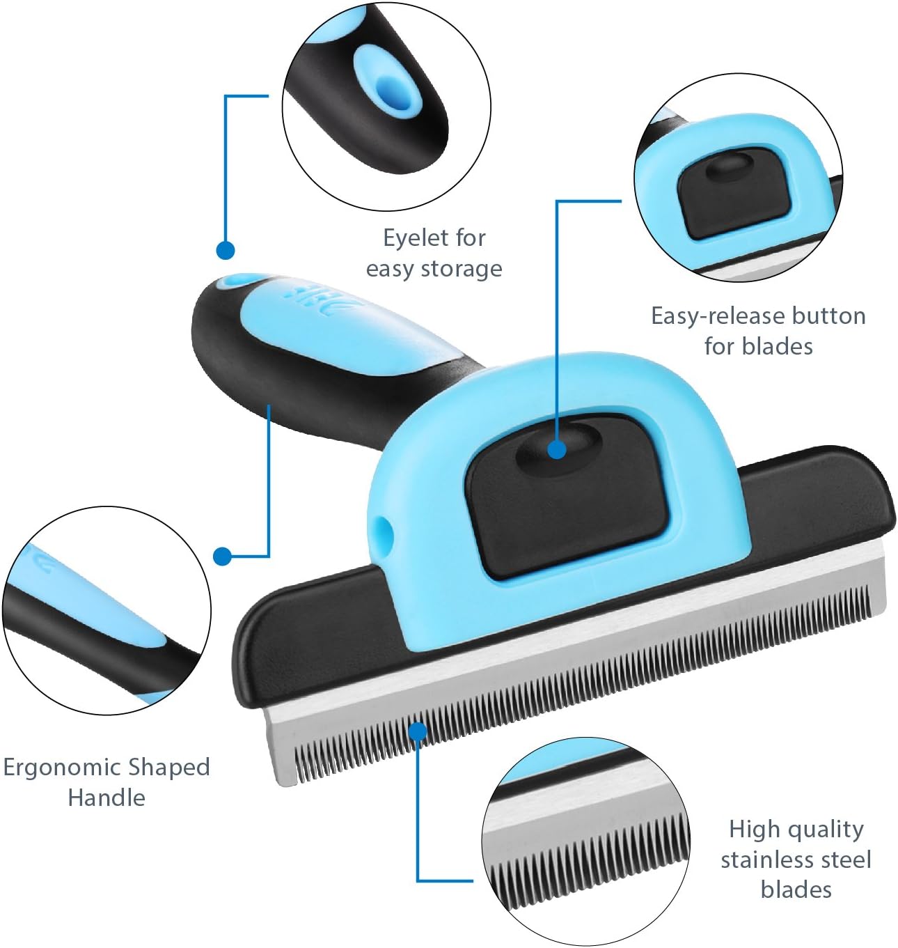 Flexzion Deshedding Dog Brush for Short Haired Dogs & Cats - Image 5