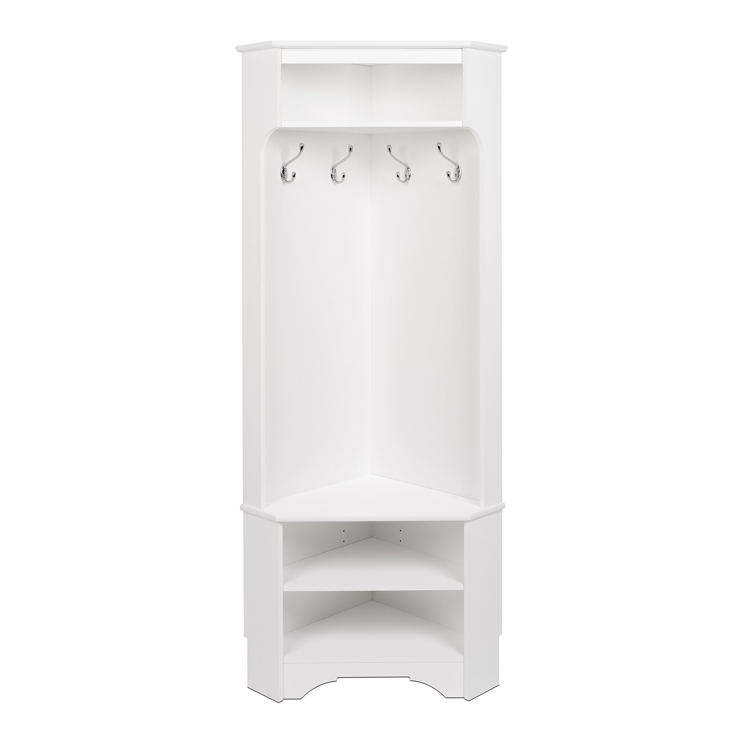 Prepac  Corner Hall Tree, White